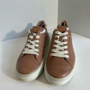 ECCO Soft 7 Men’s Leather Sneakers Size 41 Dusty Rose Pink White Sole Casual